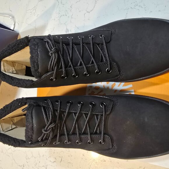 Timberland Men's Davis Square Solid Black Chukka Shoe Size 10 Boot Lined NEW - Picture 5 of 13